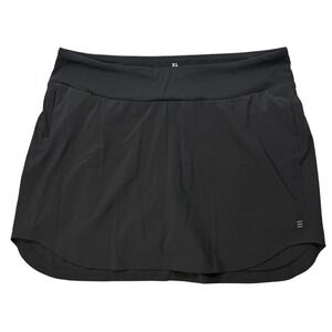 Free Fly Breeze Active Skort Women XL Black Long Athletic Golf Tennis 7625